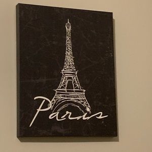 Wall canvas 20inx16in of Paris with saying